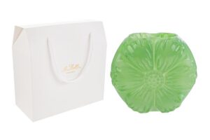VASO VETRO FIORE VERDE 14x6xH.15CM C/SHOPPER 156572