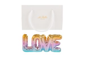 SCRITTA LOVE SHINE CERAMICA 15x7CM C/SHOPPER 156570