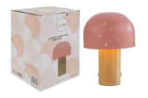 LAMPADA DOME STARS ROSA USB/TOUCH 16xh.22CM C/COLOR/BOX