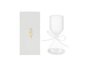 CLESSIDRA VETRO BIANCA SATINATA h.12CM C/ASTUCCIO