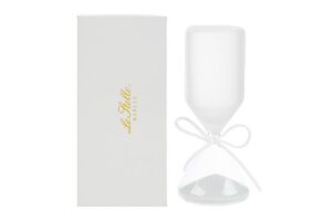 CLESSIDRA VETRO BIANCA SATINATA h.15CM C/ASTUCCIO