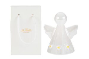 ANGELO PORCELLANA LED BIANCO PERLATO 8x6xh.9,5CM C/SHOPPER 13891