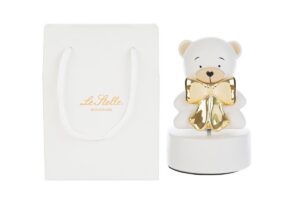 CARILLON ORSETTO PORCELLANA 9xh.14CM BIANCO C/SHOPPER 13694