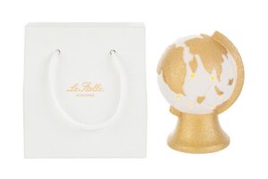 MAPPAMONDO LED PORCELLANA ORO 8x7xh.10 CM C/SHOPPER 13692