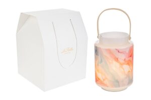 LANTERNA VETRO WATERCOLOR d.12xh.17cm C/SHOPPER 13699