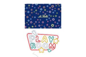 SCRITTA PLAY ROOM LED/USB 40x28CM C/COLOR/BOX