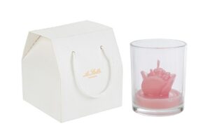 BICCHIERE CANDELA PINK d.6xh.7,5CM C/SHOPPER 13692