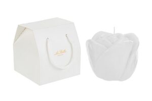 CANDELA ROSA WHITE d.8xh.7CM C/SHOPPER 13692