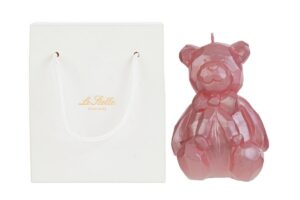 CANDELA ORSETTO 7,5x8xh.11CM COL.ROSA C/SHOPPER 13693
