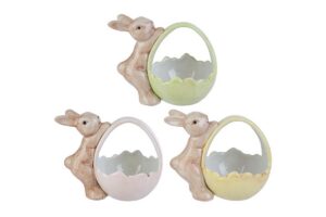 CESTINO CERAMICA CONIGLIO 3ASS.13,5x9xh.11,5CM