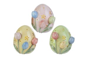 UOVO CERAMICA TULIP 3ASS.14,5x11,5xh.16,5CM