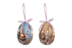 APPENDINO UOVA PLASTICA DECORATALED 2ASS.6,5x10CM