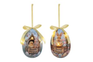 APPENDINO UOVA PLASTICA DECORATALED 2ASS.6,5x10CM