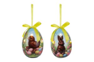 APPENDINO UOVA PLASTICA DECORATALED 2ASS.6,5x10CM