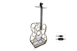 PORTABOTTIGLIE METALLO CHITARRA LED 34x18xh.80CM