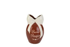 VASO UOVO PORCELLANA CHOCOLATE 8x7,5xh.15,5CM