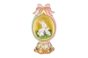 CONIGLIO UOVO DEC.PASQUA RESINA 12x11,5xh.23CM