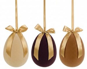 APPENDINO UOVO PLASTICA FLOCCATO3COL.ASS.17x26CM