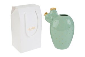 VASO CACTUS PORCELLANA 14x8xh.20CM C/SHOPPER 13893