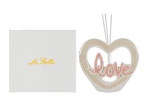 PROFUMATORE CUORE LOVE PORCELLANA 13,5x4,5xh.12,5CM C/ASTUCCIO