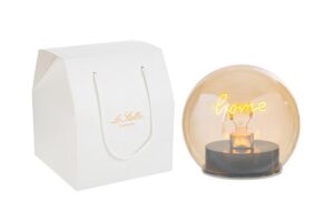 LAMPADA LED VETRO FUME'HOME 11xh.11CM C/SHOPPER 13695