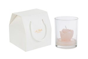BICCHIERE CANDELA LIGHT PINK d.6xh.7,5CM C/SHOPPER 13692