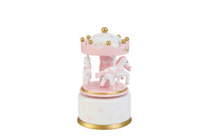 CARILLON STARS LEGNO GIOSTRINA ROSA 7,5Xh.13CM C/SHOPPER 156607