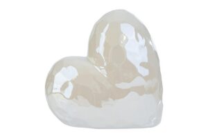 SALVADANAIO CUORE PORCELLANA BIANCO 12x6,5x11CM C/Shopper 156706