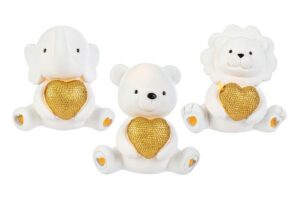 ANIMALI LED RESINA 3ASS.10x6,5xh.9,5CM C/shopper 13693