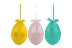 APPENDINO UOVO PLASTICA FLOCCATO3COL.ASS.28x42CM