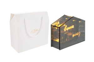 LAMPADA LED VETRO FUME'HOME 14,5x5xh.12CM C/SHOPPER 156572