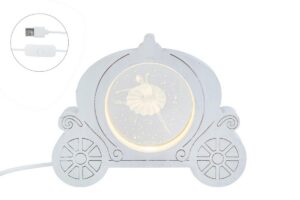 LAMPADA LED LEGNO CARROZZA 13x3xh.10CM C/ASTUCCIO