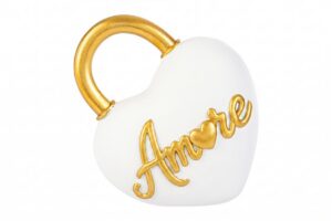 CUORE LUCCHETTO RESINA 4x2x5CM