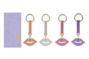 PORTACHIAVI STRASS LABBRA METALLO 4ASS.9x5CM C/ASTUCCIO