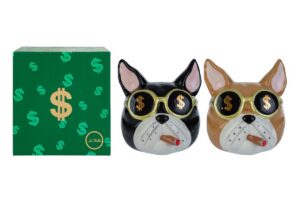 SALVADANAIO CERAMICA DOG 2ASS. 14x13x13,5CM C/COLOR BOX