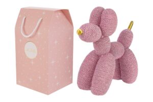 CAGNOLINO BALOON RESINA ROSA 17,5x7xh.15,5CM C/Shopper 156642