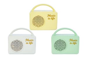 SALVADANAIO RADIO VINTAGE RESINA3ASS.14,5x8x14CM C/shopper 156702
