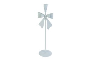 PORTACANDELA METALLO BIANCO 10x9xh.32,5CM