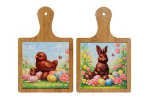 TAGLIERE DEC.CIOCCOLATO 2ASS.18x28CM C/ASTUCCIO