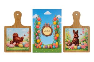 TAGLIERE DEC.CIOCCOLATO 2ASS.18x28CM C/ASTUCCIO