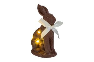 CONIGLIO RESINA CHOCOLATE LED 7x4xh.10CM