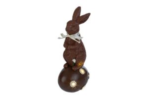 CONIGLIO RESINA CHOCOLATE LED 12x10xh.25CM