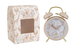 SVEGLIA SAFARI BEIGE C/LUCE 12x6x17CM C/SHOPPER 156650