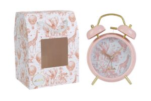 SVEGLIA SAFARI ROSA C/LUCE 12x6x17CM C/SHOPPER 156651