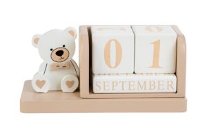 CALENDARIO LEGNO PANNA ORSETTO 12x5,5xh.5,5CM C/SHOPPER 156570