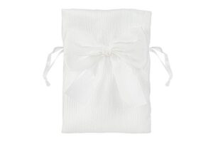 SACCHETTINO FIOCCO BIANCO 10x14CM