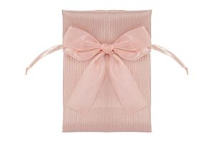 SACCHETTINO FIOCCO ROSA 10x14CM