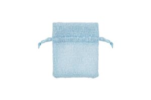 SACCHETTINO MACRAME' CELESTE 8x10CM