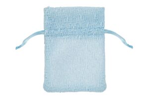 SACCHETTINO MACRAME' CELESTE 10x14CM