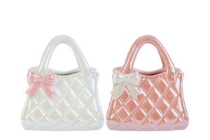 VASO BORSETTA PORCELLANA 2ASS.12x7xh.13CM C/Shopper13694